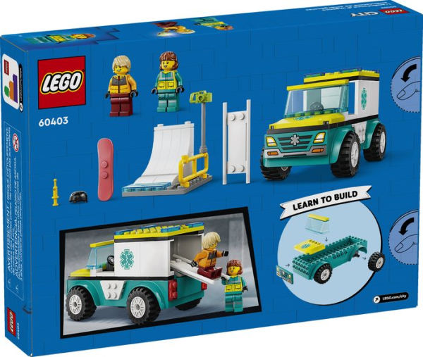 LEGO City Great Vehicles Emergency Ambulance and Snowboarder 60403