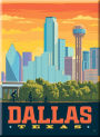 Dallas, TX Sunset Skyline Magnet