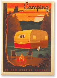 Title: Camping is For Nature Lovers Magnet