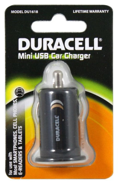 Duracell DU1618 Mini USB Car Charger - Black