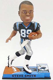 Caseys Distributing 8132963848 Carolina Panthers Steve Smith Forever Collectibles On Field Bobble Head