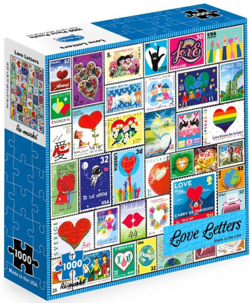 1000 Piece Jigsaw Puzzle Love Letters Stamps