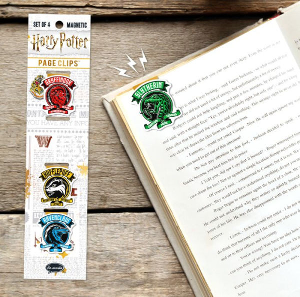 Harry Potter Crests 2 Page Clip Bookmarks Set of 4