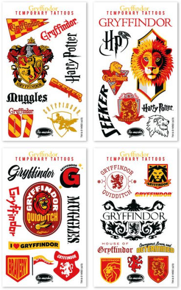 Harry Potter Gryffindor Temporary Tattoos