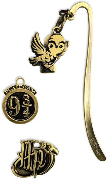 Harry Potter Gold Charm Set Metal Bookmark