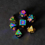 Alternative view 1 of 16mm Metal Poly Dice Torched Rainbow
