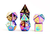 Alternative view 2 of 16mm Metal Poly Dice Torched Rainbow