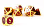 Alternative view 3 of 16mm Metal Poly Dice Gold w Purple Ename