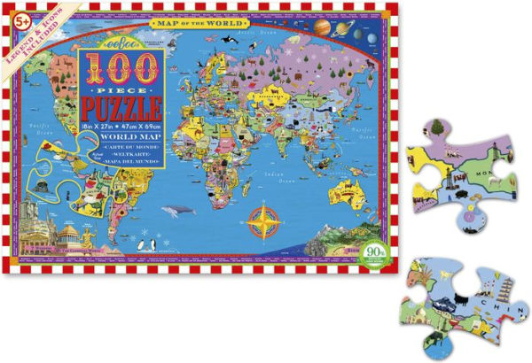 World Map 100 Piece Puzzle