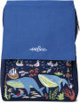 Happy Whales Embroidered Large Backpack
