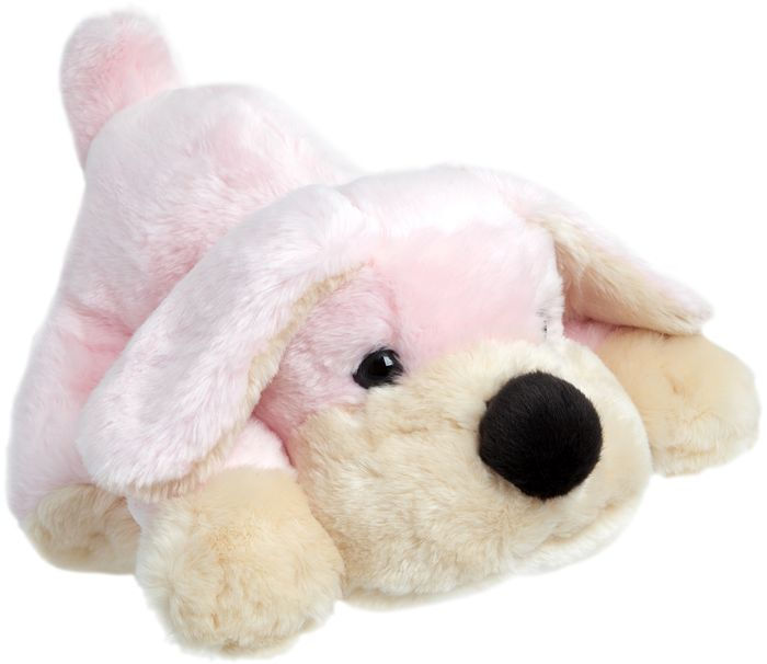 stuffed pink dog