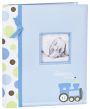 Blue Train Baby Book with Clean Touch Ink Pad 11'' x 9.3''