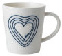 Ellen DeGeneres Blue Love Mix Concentric Heart Mug
