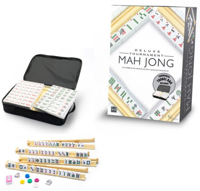  Spin Master Games Legacy Deluxe Mah Jong Classic Game with  Two-Toned Tiles and Lined Wood Storage Case, Family Game for 4 Players Ages  8 and Up : Toys & Games