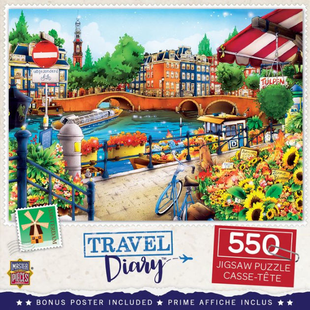 Travel Diary Amsterdam 550 Piece Jigsaw Puzzle by MasterPieces