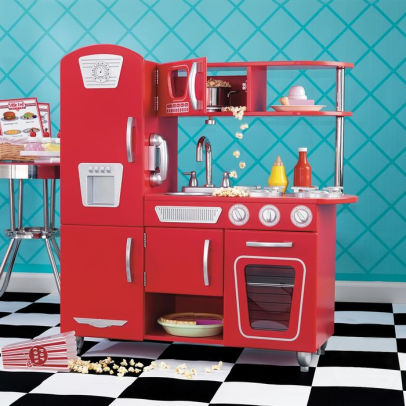 kidkraft red classic kitchenette