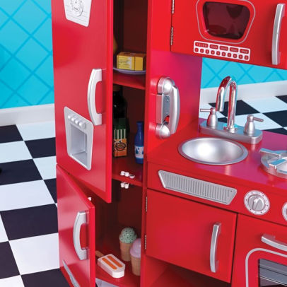 kidkraft red classic kitchenette