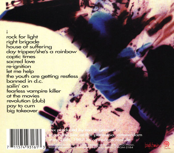 The Youth Are Getting Restless: Live at the Paradiso, Amsterdam 1987