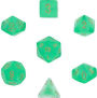 Borealis #2 Polyhedral Light Green/gold 7-Die Set