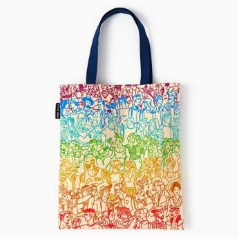 Rainbow Heart Tote Bag Reusable Shopping Bag Heart Print -  UK