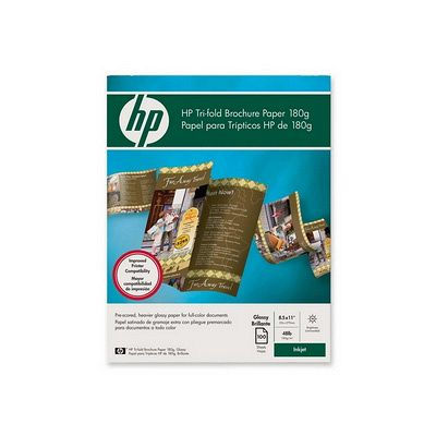hp tri fold brochure paper letter 8 5 inch x 11 inch glossy 100