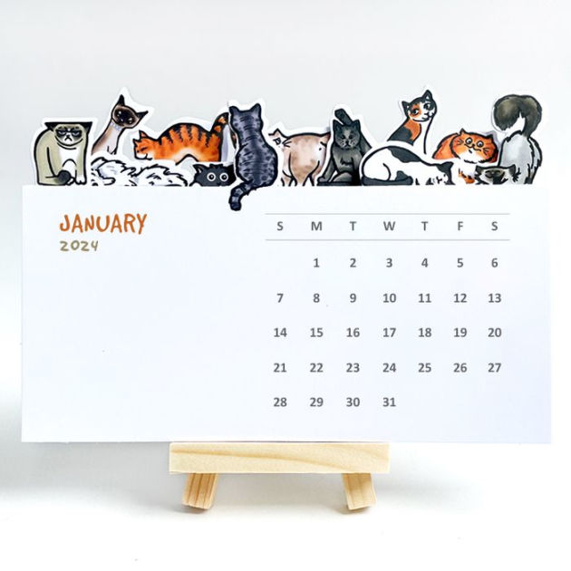 2024 Die Cut Cats Desk Calendar by Design Corner Barnes & Noble®