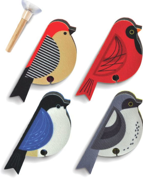 Perched Bird Sponges - Set of 4