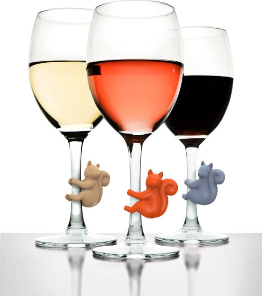 Social Climbers Wine Charms, Squirrels