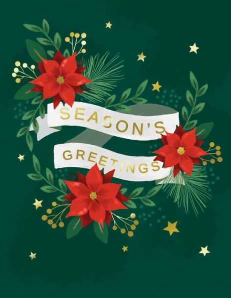Holiday Boxed Cards Poinsettias Season's Greetings