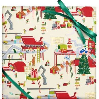 Santa's Workshop Roll Wrap 10ft