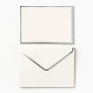 Jeremiah Brent Silver Border Flat Correspondence Set of 10