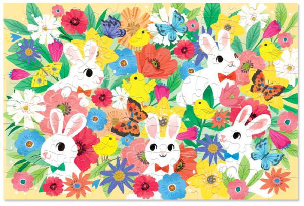 Bunny 100 pc fuzzy puzzle