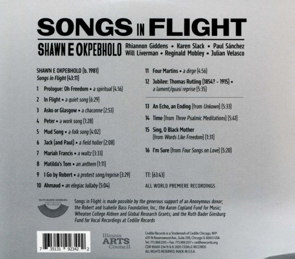 Shawn E Okpebholo: Songs in Flight