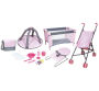 Lissi 5 Piece Baby Doll Deluxe Nursery Play Set w/ 8 Accessories