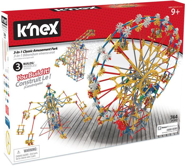 KNEX 3-in-1 Classic Amusement Park Building Set by KNEX
