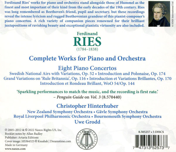 Ries: Complete Works for Piano and Orchestra