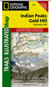 National Geographic TI00000102 Map Of Indian Peaks-Gold Hill - Colorado