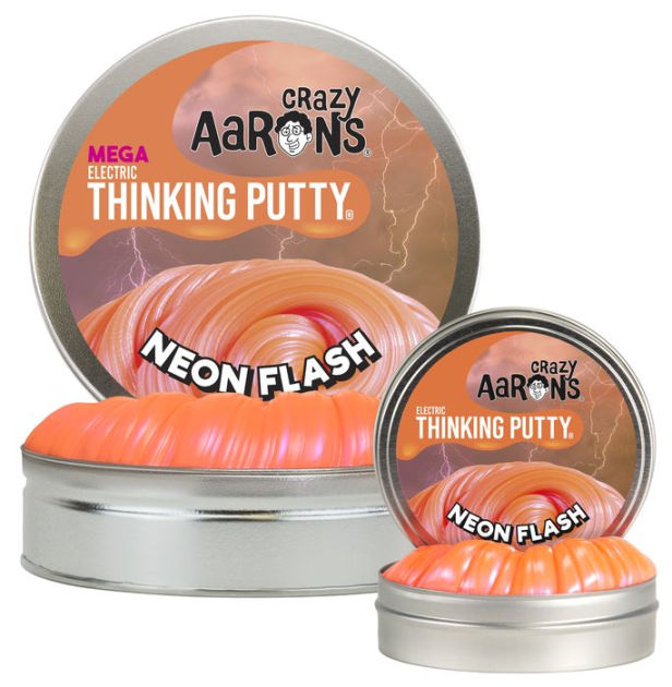 Super Fly & Neon Flash Crazy Aaron's Thinking Putty Tin Gift Set 2 PACK 2" tins 
