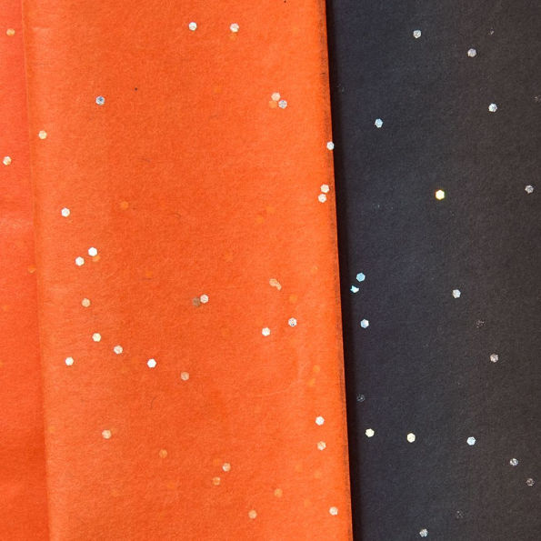 Black and Orange Gemstone Tissue Paper