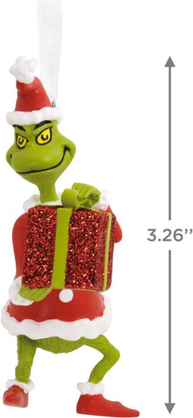 Hallmark Dr. Seuss How the Grinch Stole Christmas! Grinch With Present Christmas Ornament