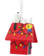 Snoopy on Decorated Doghouse Resin Figural Ornament