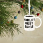 Alternative view 2 of Hallmark The Office World's Best Boss Coffee Mug Christmas Ornament