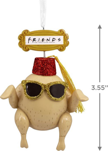 Hallmark Friends Turkey in Fez and Sunglasses Christmas Ornament