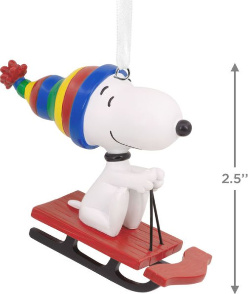 Snoopy Sled Resin Figural Ornament