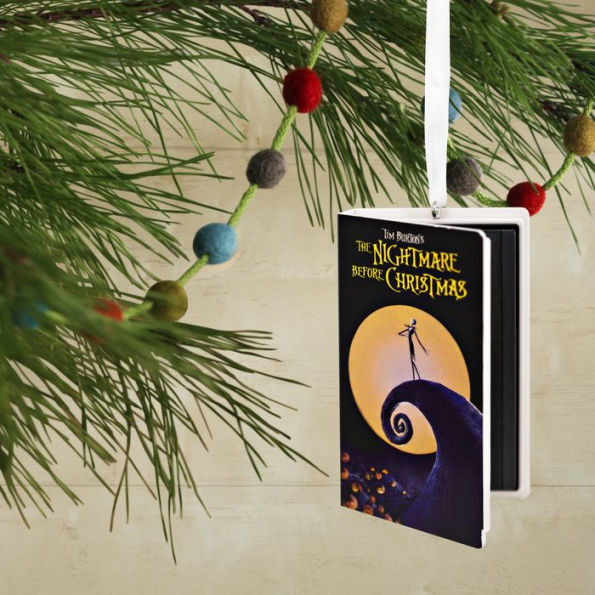 Hallmark Disney Tim Burton's The Nightmare Before Christmas Retro Video Cassette Case Christmas Ornament