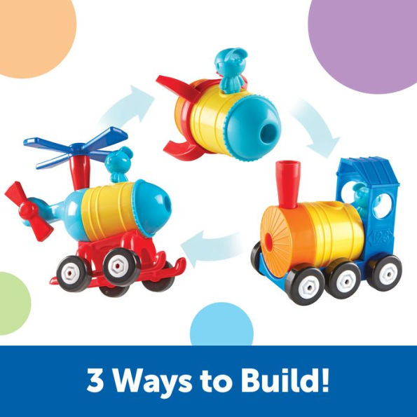 Learning Resources 1-2-3 Build It! Train/Rocket/Helicopter