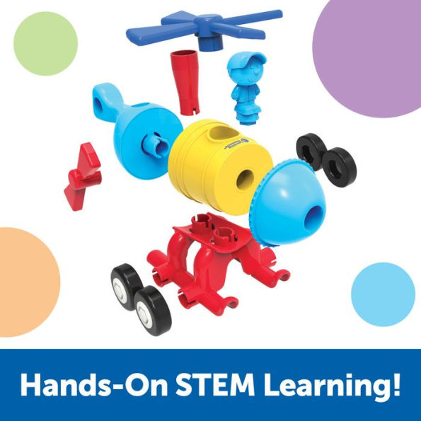 Learning Resources 1-2-3 Build It! Train/Rocket/Helicopter