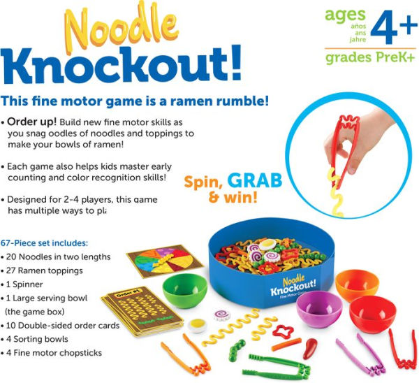 Noodle Knockout! Fine Motor Game