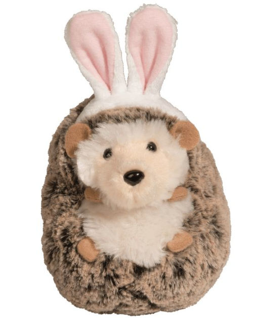 hedgehog with bunny ears plush