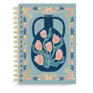 Title: Floral Frame Vase Spiral Notebook